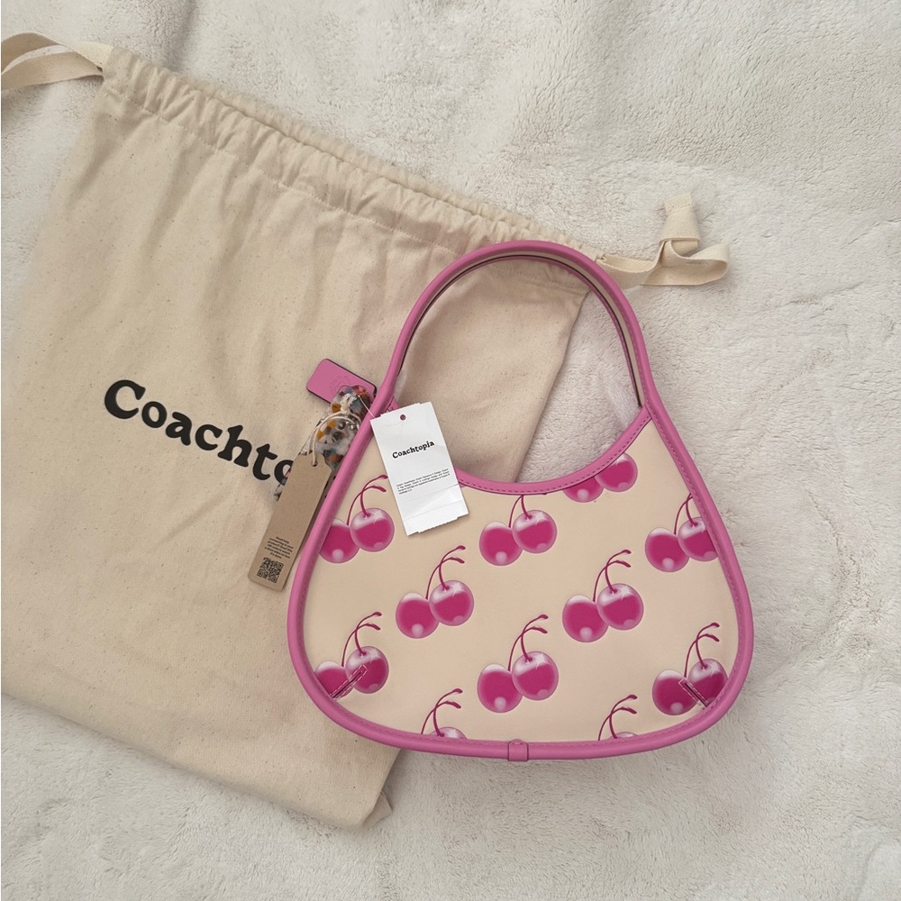 RARE Coach Coachtopia Pink Cherry Ergo Shoulder Bag -NWT